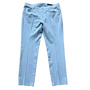 DUNNING Men's Blue Slim Fit Dress Pants 35x30 Casual 5-Pocket Style Stretch Golf